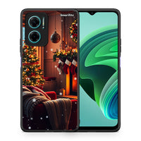 Thumbnail for Θήκη Xiaomi Redmi Note 11E Home For Christmas από τη Smartfits με σχέδιο στο πίσω μέρος και μαύρο περίβλημα | Xiaomi Redmi Note 11E Home For Christmas case with colorful back and black bezels