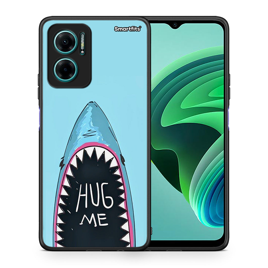 Θήκη Xiaomi Redmi Note 11E Hug Me από τη Smartfits με σχέδιο στο πίσω μέρος και μαύρο περίβλημα | Xiaomi Redmi Note 11E Hug Me case with colorful back and black bezels