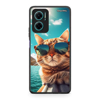 Thumbnail for Xiaomi Redmi Note 11E Summer Cat θήκη από τη Smartfits με σχέδιο στο πίσω μέρος και μαύρο περίβλημα | Smartphone case with colorful back and black bezels by Smartfits