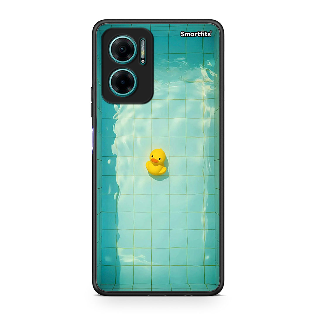 Xiaomi Redmi Note 11E Yellow Duck θήκη από τη Smartfits με σχέδιο στο πίσω μέρος και μαύρο περίβλημα | Smartphone case with colorful back and black bezels by Smartfits