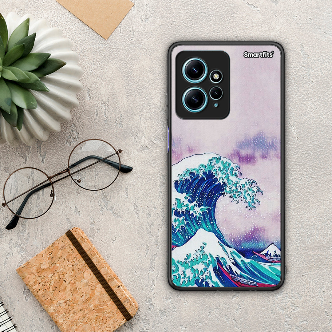 Θήκη Xiaomi Redmi Note 12 4G / Redmi K60 Pro Blue Waves από τη Smartfits με σχέδιο στο πίσω μέρος και μαύρο περίβλημα | Xiaomi Redmi Note 12 4G / Redmi K60 Pro Blue Waves Case with Colorful Back and Black Bezels