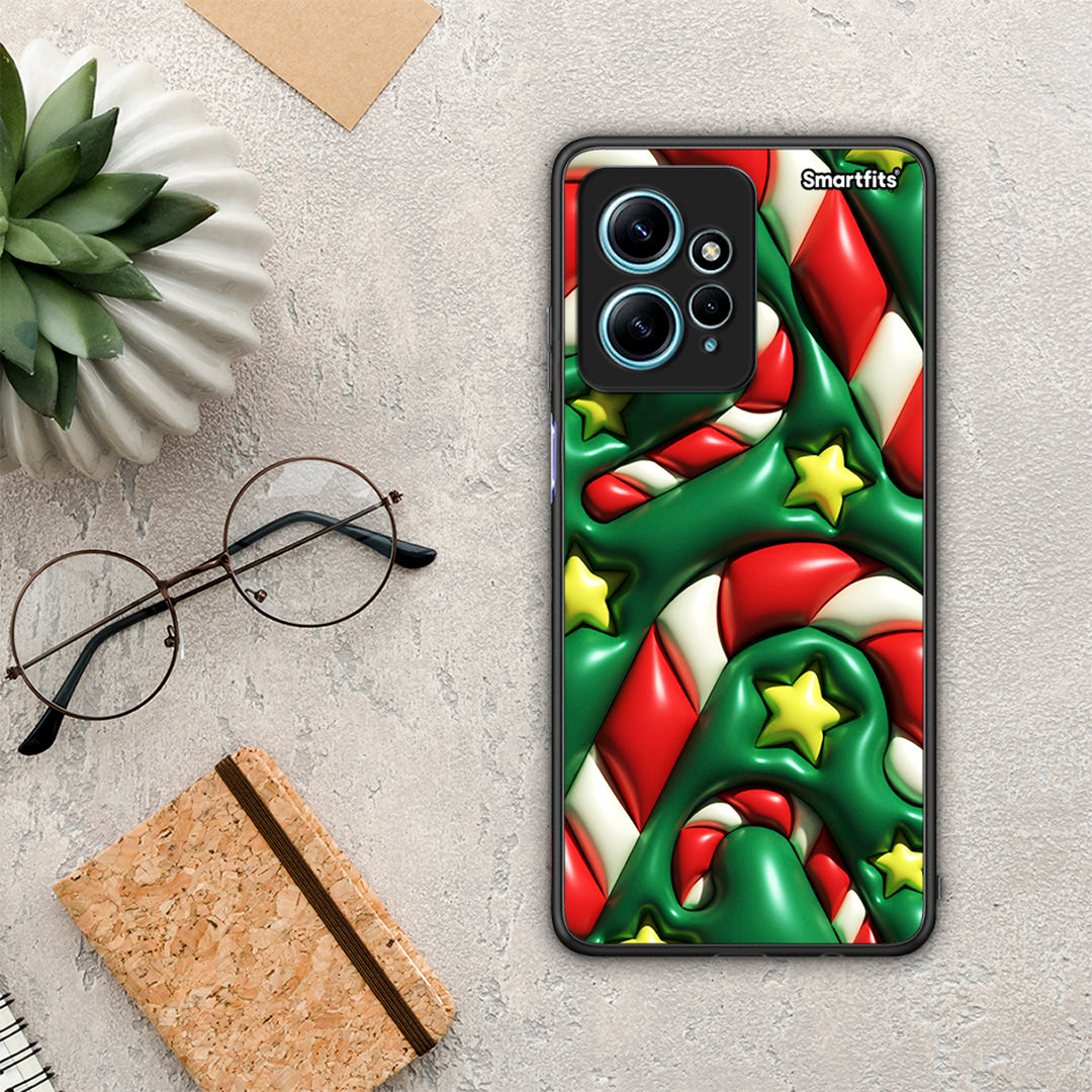 Θήκη Xiaomi Redmi Note 12 4G / Redmi K60 Pro Christmas Bubbles από τη Smartfits με σχέδιο στο πίσω μέρος και μαύρο περίβλημα | Xiaomi Redmi Note 12 4G / Redmi K60 Pro Christmas Bubbles Case with Colorful Back and Black Bezels