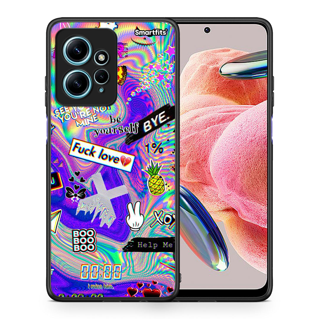 Θήκη Xiaomi Redmi Note 12 4G / Redmi K60 Pro Game Over από τη Smartfits με σχέδιο στο πίσω μέρος και μαύρο περίβλημα | Xiaomi Redmi Note 12 4G / Redmi K60 Pro Game Over Case with Colorful Back and Black Bezels