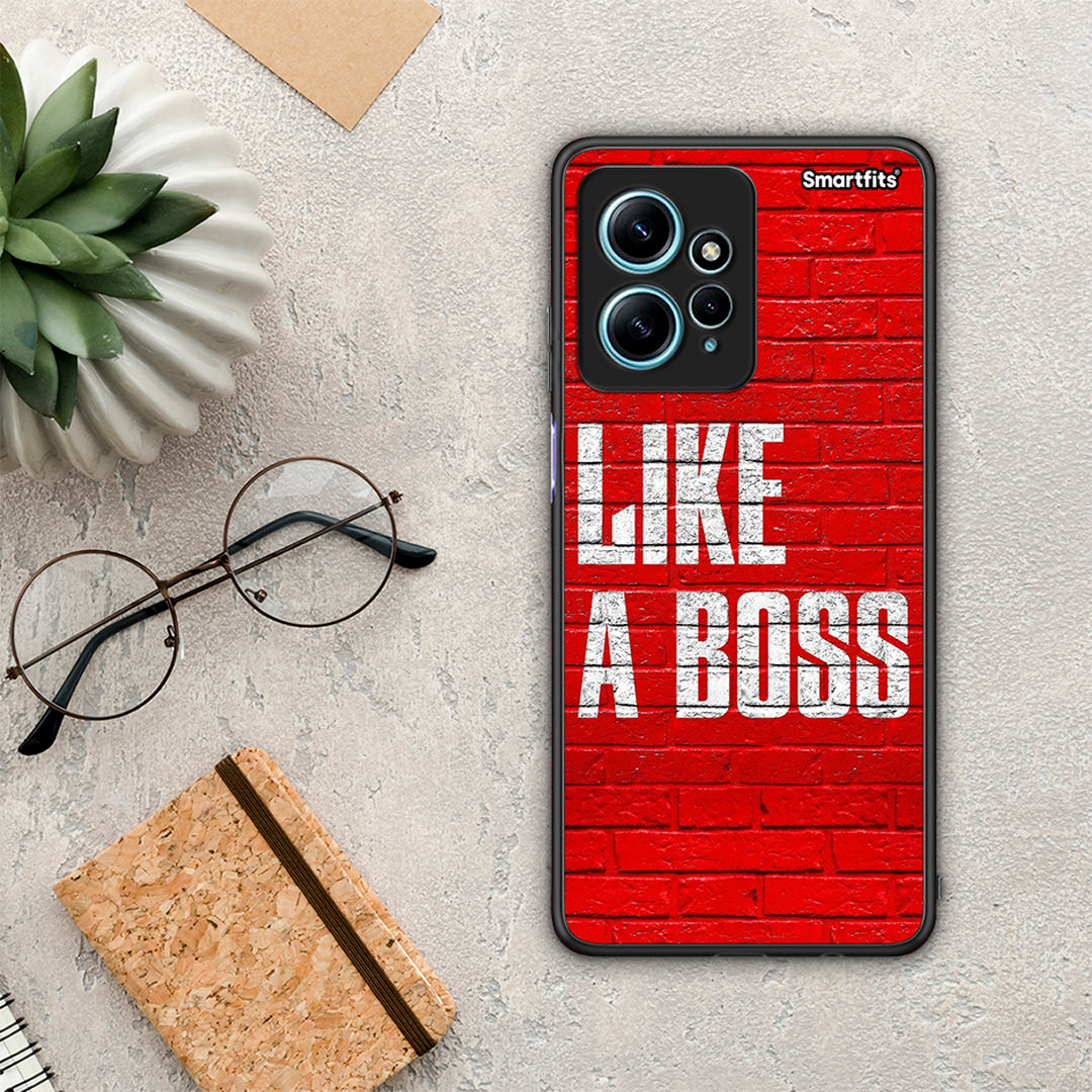 Θήκη Xiaomi Redmi Note 12 4G / Redmi K60 Pro Like A Boss από τη Smartfits με σχέδιο στο πίσω μέρος και μαύρο περίβλημα | Xiaomi Redmi Note 12 4G / Redmi K60 Pro Like A Boss Case with Colorful Back and Black Bezels