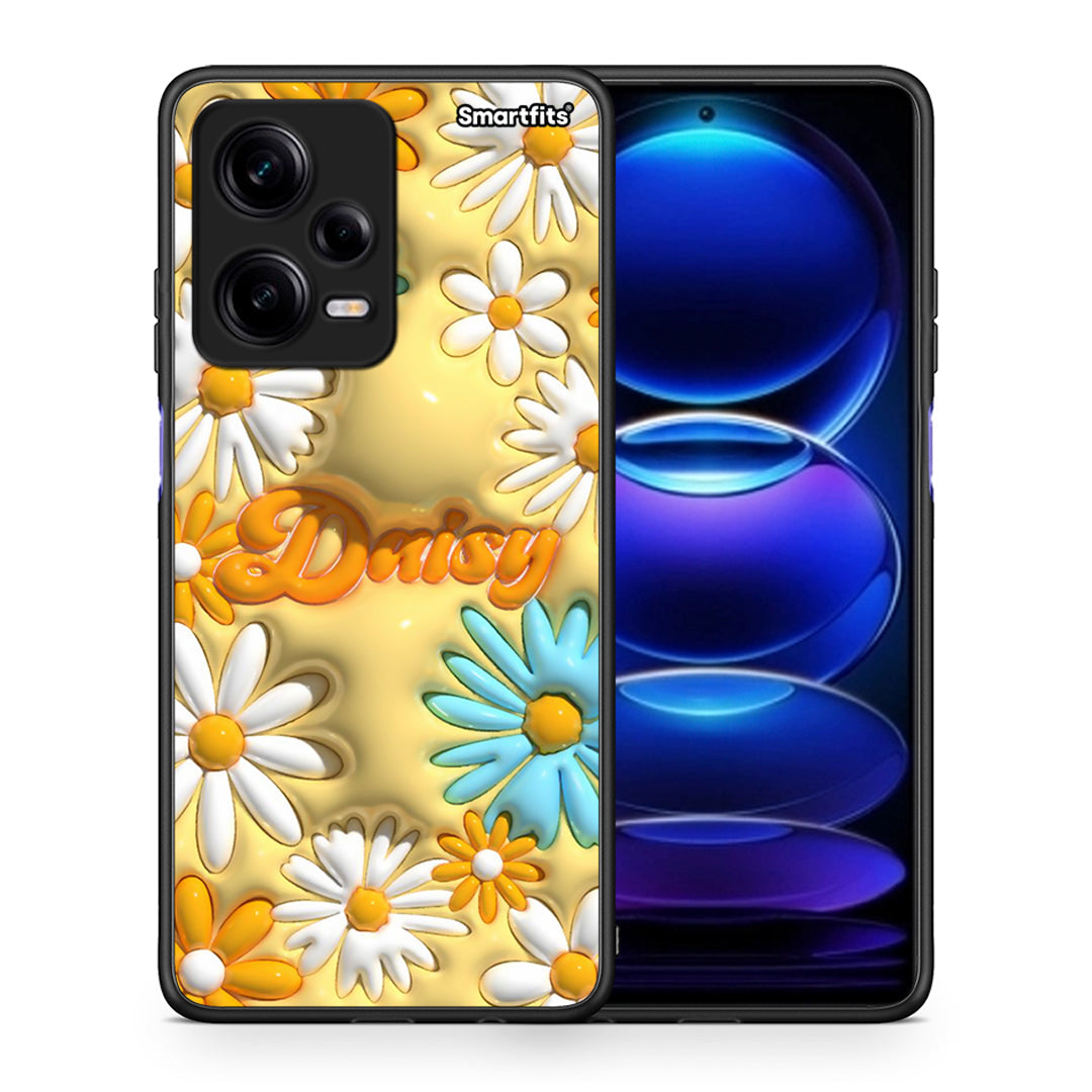 Θήκη Xiaomi Redmi Note 12 Pro 5G Bubble Daisies από τη Smartfits με σχέδιο στο πίσω μέρος και μαύρο περίβλημα | Xiaomi Redmi Note 12 Pro 5G Bubble Daisies Case with Colorful Back and Black Bezels