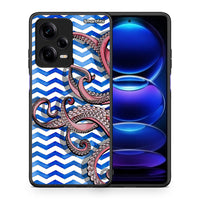 Thumbnail for Θήκη Xiaomi Redmi Note 12 Pro 5G Chevron Devilfish από τη Smartfits με σχέδιο στο πίσω μέρος και μαύρο περίβλημα | Xiaomi Redmi Note 12 Pro 5G Chevron Devilfish Case with Colorful Back and Black Bezels