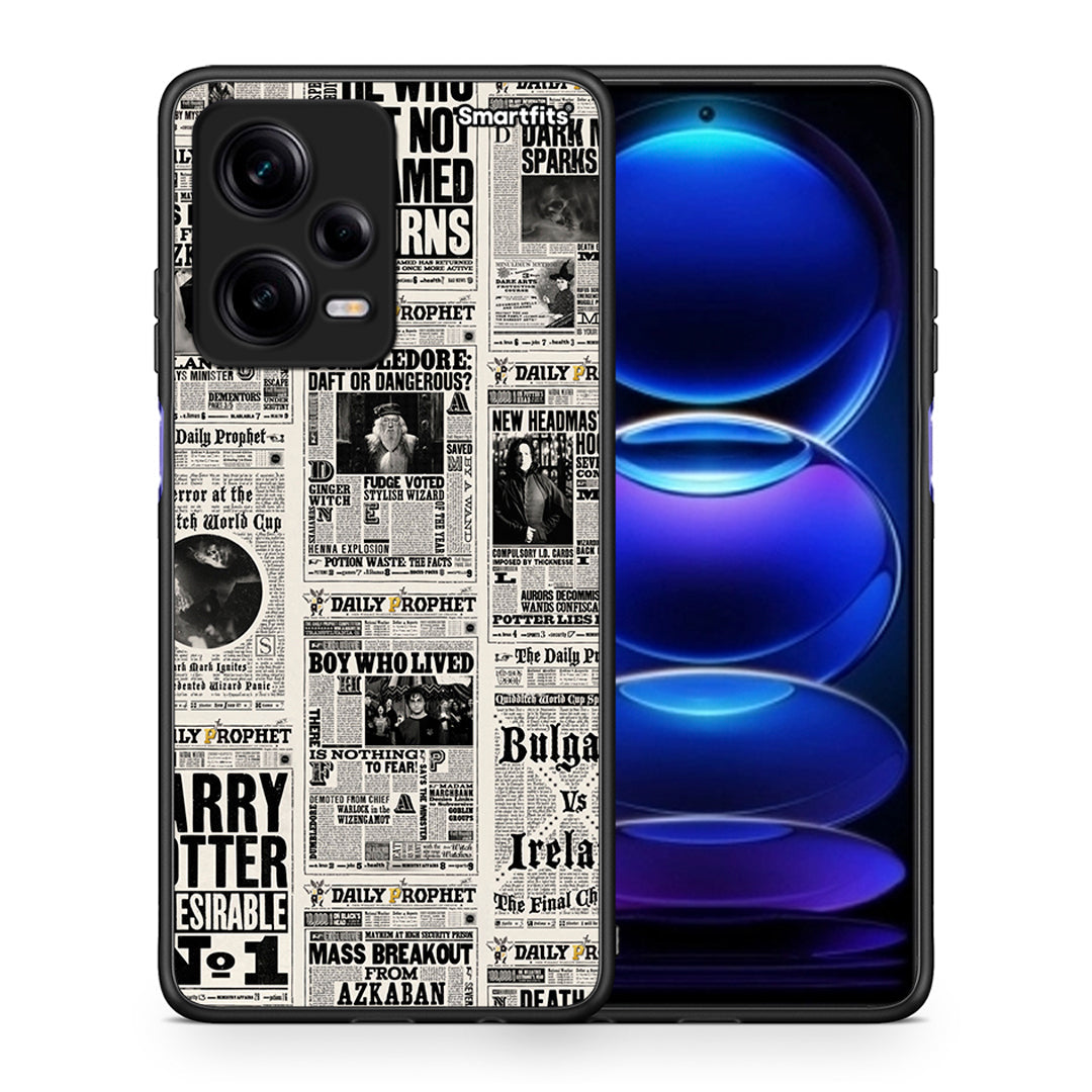 Θήκη Xiaomi Redmi Note 12 Pro 5G Harry Paper από τη Smartfits με σχέδιο στο πίσω μέρος και μαύρο περίβλημα | Xiaomi Redmi Note 12 Pro 5G Harry Paper Case with Colorful Back and Black Bezels