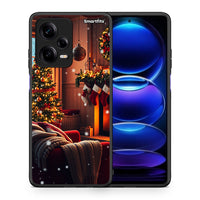 Thumbnail for Θήκη Xiaomi Redmi Note 12 Pro 5G Home For Christmas από τη Smartfits με σχέδιο στο πίσω μέρος και μαύρο περίβλημα | Xiaomi Redmi Note 12 Pro 5G Home For Christmas Case with Colorful Back and Black Bezels