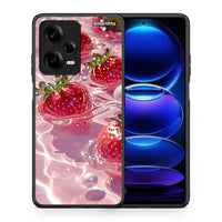 Thumbnail for Θήκη Xiaomi Redmi Note 12 Pro 5G Juicy Strawberries από τη Smartfits με σχέδιο στο πίσω μέρος και μαύρο περίβλημα | Xiaomi Redmi Note 12 Pro 5G Juicy Strawberries Case with Colorful Back and Black Bezels