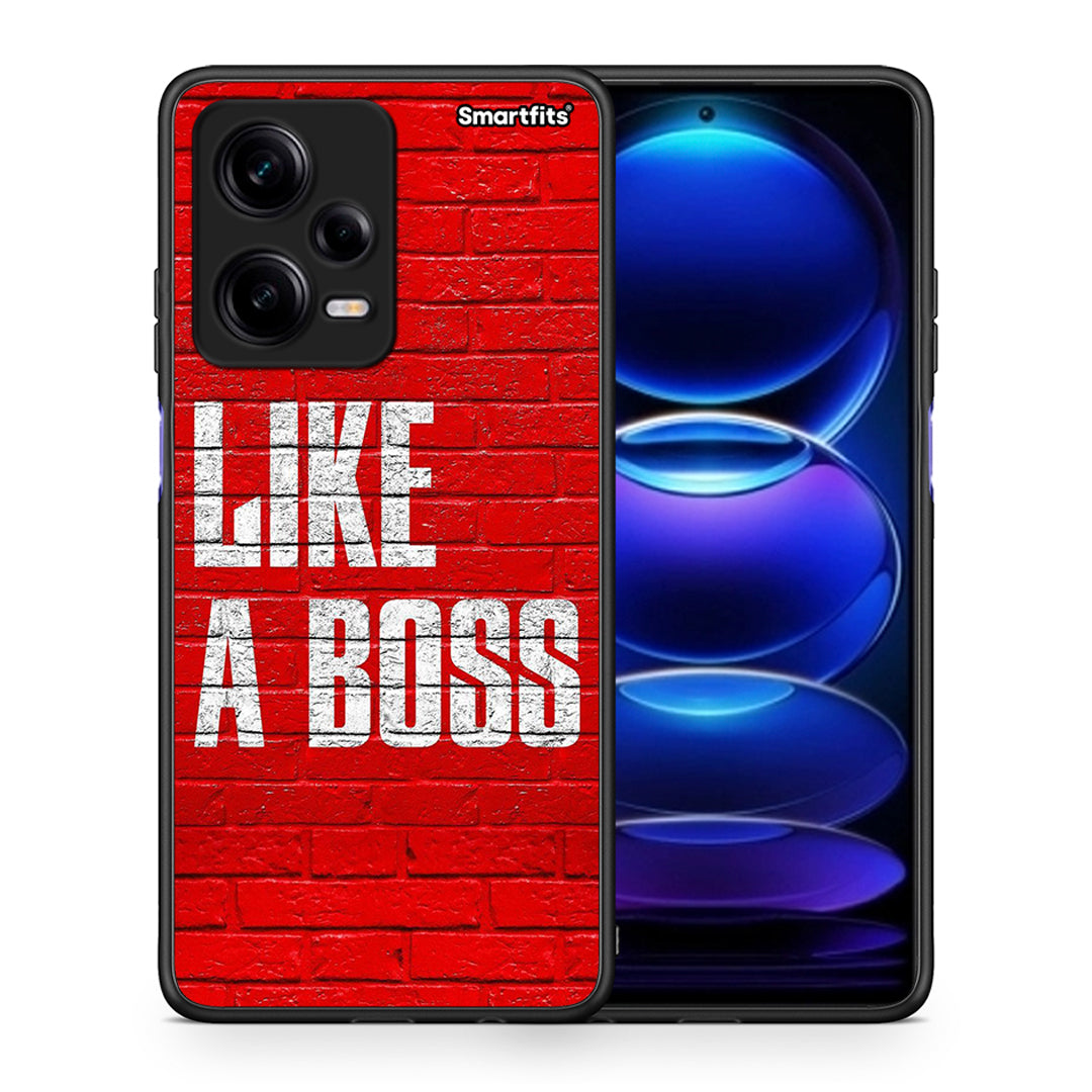 Θήκη Xiaomi Redmi Note 12 Pro 5G Like A Boss από τη Smartfits με σχέδιο στο πίσω μέρος και μαύρο περίβλημα | Xiaomi Redmi Note 12 Pro 5G Like A Boss Case with Colorful Back and Black Bezels