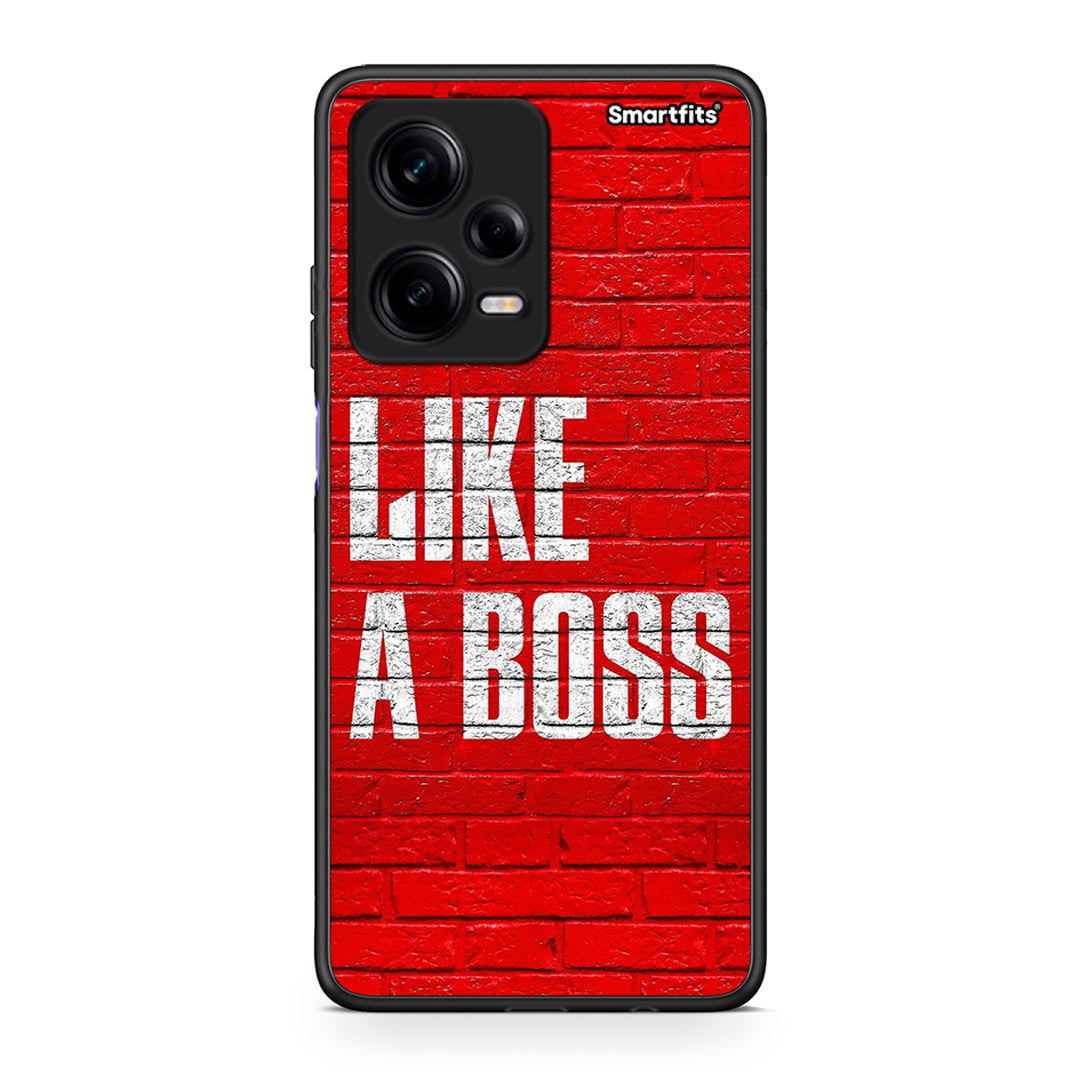 Θήκη Xiaomi Redmi Note 12 Pro 5G Like A Boss από τη Smartfits με σχέδιο στο πίσω μέρος και μαύρο περίβλημα | Xiaomi Redmi Note 12 Pro 5G Like A Boss Case with Colorful Back and Black Bezels