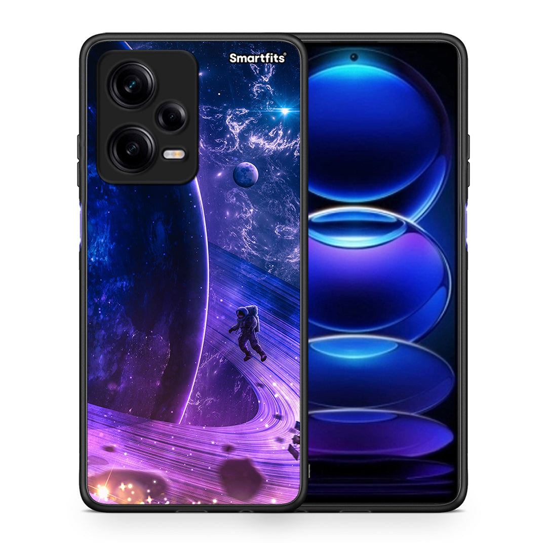 Θήκη Xiaomi Redmi Note 12 Pro 5G Lost Astronaut από τη Smartfits με σχέδιο στο πίσω μέρος και μαύρο περίβλημα | Xiaomi Redmi Note 12 Pro 5G Lost Astronaut Case with Colorful Back and Black Bezels