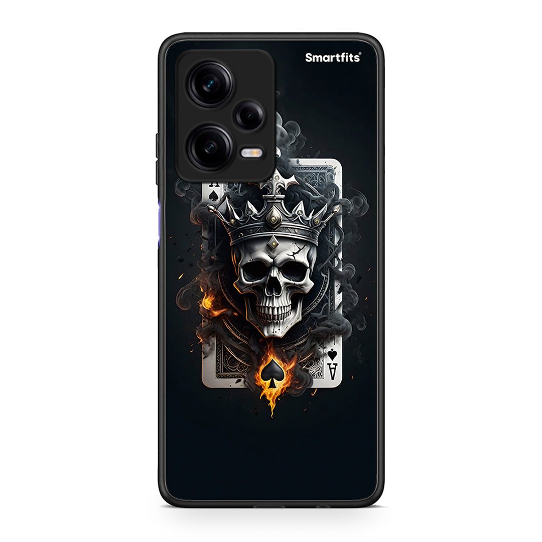 Θήκη Xiaomi Redmi Note 12 Pro 5G Skull King Ace από τη Smartfits με σχέδιο στο πίσω μέρος και μαύρο περίβλημα | Xiaomi Redmi Note 12 Pro 5G Skull King Ace Case with Colorful Back and Black Bezels