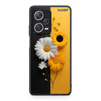 Thumbnail for Xiaomi Redmi Note 12 Pro+ / 12 Pro Discovery Yellow Daisies θήκη από τη Smartfits με σχέδιο στο πίσω μέρος και μαύρο περίβλημα | Smartphone case with colorful back and black bezels by Smartfits