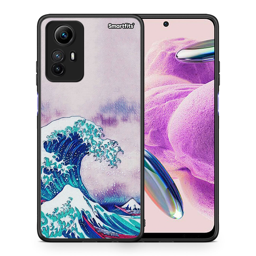 Θήκη Xiaomi Redmi Note 12S / Redmi K60 Pro Blue Waves από τη Smartfits με σχέδιο στο πίσω μέρος και μαύρο περίβλημα | Xiaomi Redmi Note 12S / Redmi K60 Pro Blue Waves Case with Colorful Back and Black Bezels