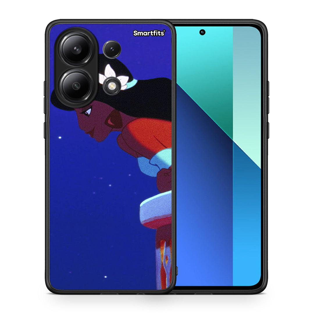 Θήκη Xiaomi Redmi Note 13 4G Alladin And Jasmine Love 2 από τη Smartfits με σχέδιο στο πίσω μέρος και μαύρο περίβλημα | Xiaomi Redmi Note 13 4G Alladin And Jasmine Love 2 case with colorful back and black bezels