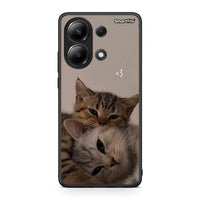 Thumbnail for Xiaomi Redmi Note 13 4G Cats In Love Θήκη από τη Smartfits με σχέδιο στο πίσω μέρος και μαύρο περίβλημα | Smartphone case with colorful back and black bezels by Smartfits