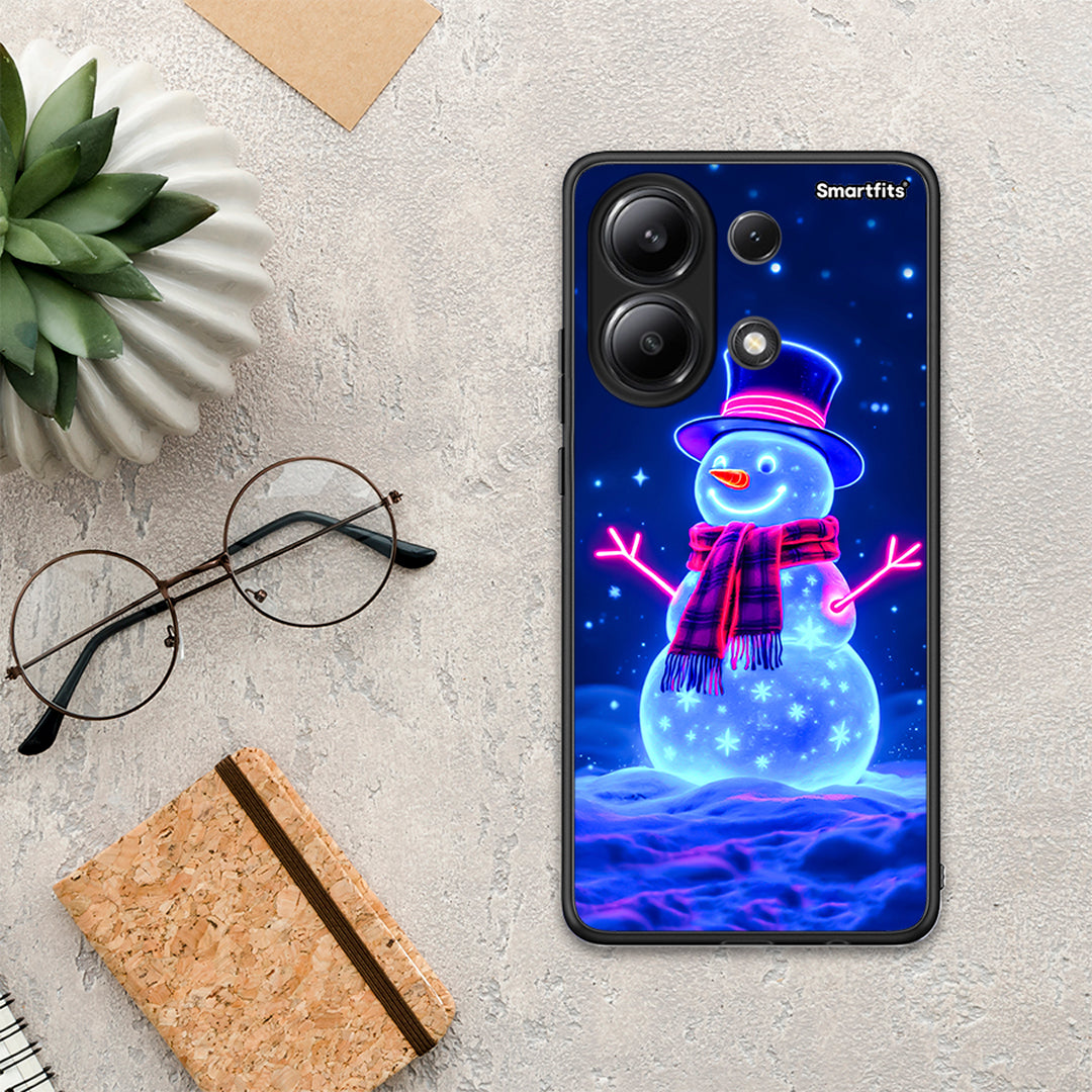 Christmas Neon Snowman - Xiaomi Redmi Note 13 4G θήκη