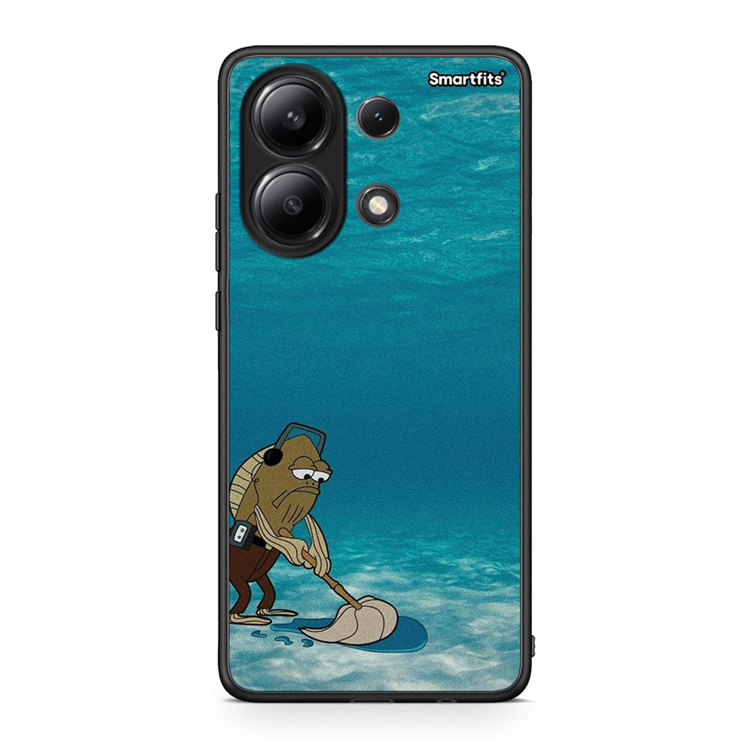 Xiaomi Redmi Note 13 4G Clean The Ocean Θήκη από τη Smartfits με σχέδιο στο πίσω μέρος και μαύρο περίβλημα | Smartphone case with colorful back and black bezels by Smartfits