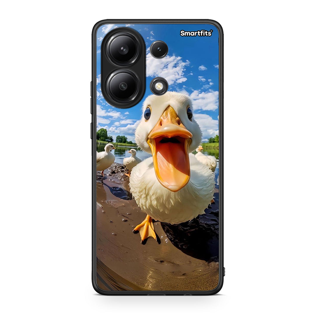 Xiaomi Redmi Note 13 4G Duck Face θήκη από τη Smartfits με σχέδιο στο πίσω μέρος και μαύρο περίβλημα | Smartphone case with colorful back and black bezels by Smartfits