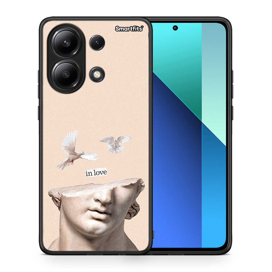 Θήκη Xiaomi Redmi Note 13 4G In Love από τη Smartfits με σχέδιο στο πίσω μέρος και μαύρο περίβλημα | Xiaomi Redmi Note 13 4G In Love case with colorful back and black bezels