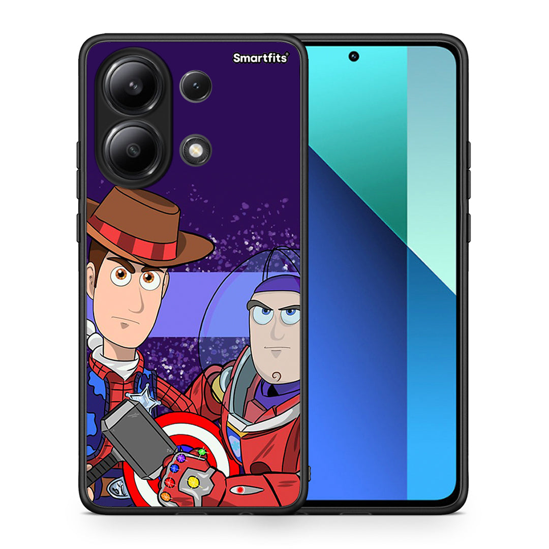 Θήκη Xiaomi Redmi Note 13 4G Infinity Story από τη Smartfits με σχέδιο στο πίσω μέρος και μαύρο περίβλημα | Xiaomi Redmi Note 13 4G Infinity Story case with colorful back and black bezels