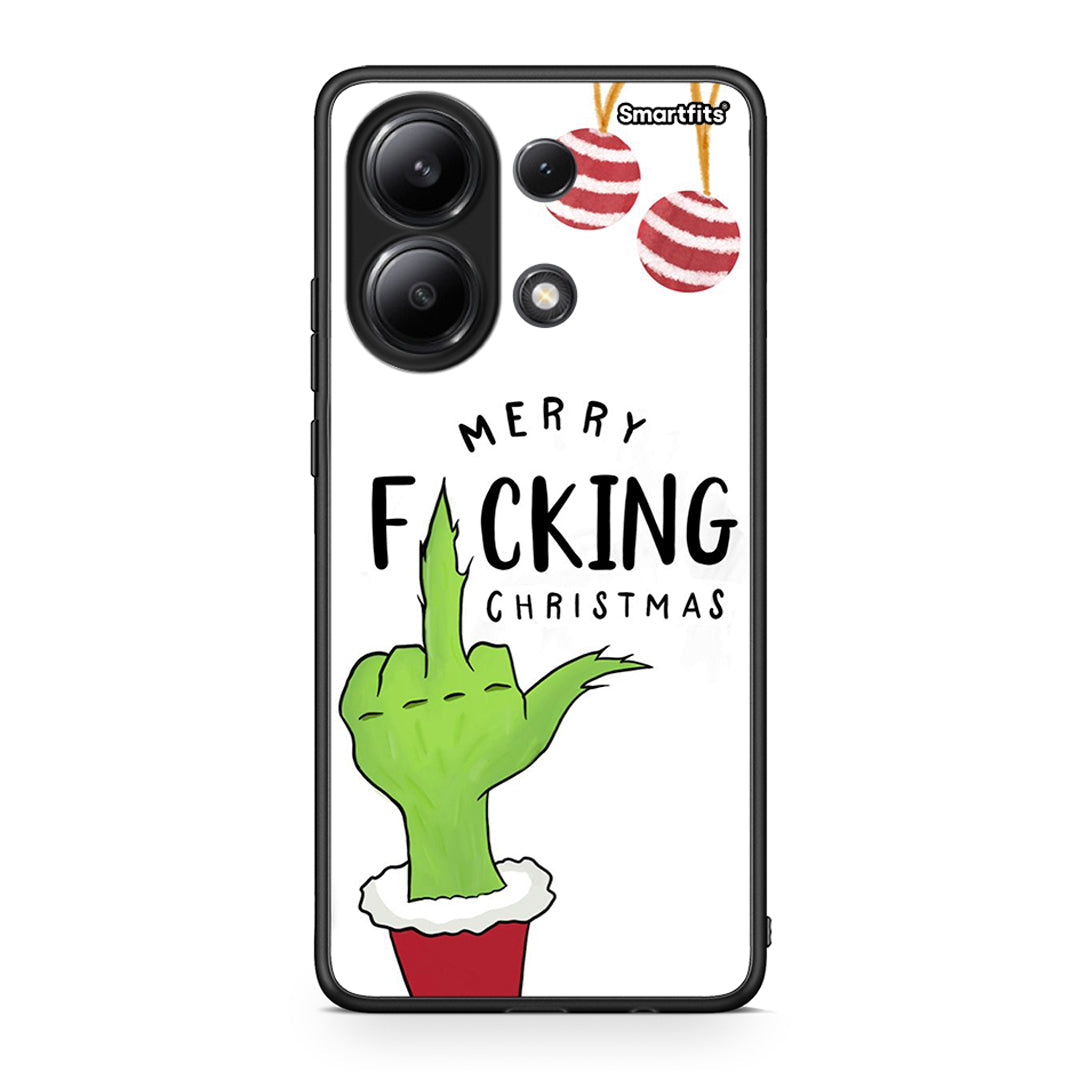 Xiaomi Redmi Note 13 4G Merry F Xmas θήκη από τη Smartfits με σχέδιο στο πίσω μέρος και μαύρο περίβλημα | Smartphone case with colorful back and black bezels by Smartfits