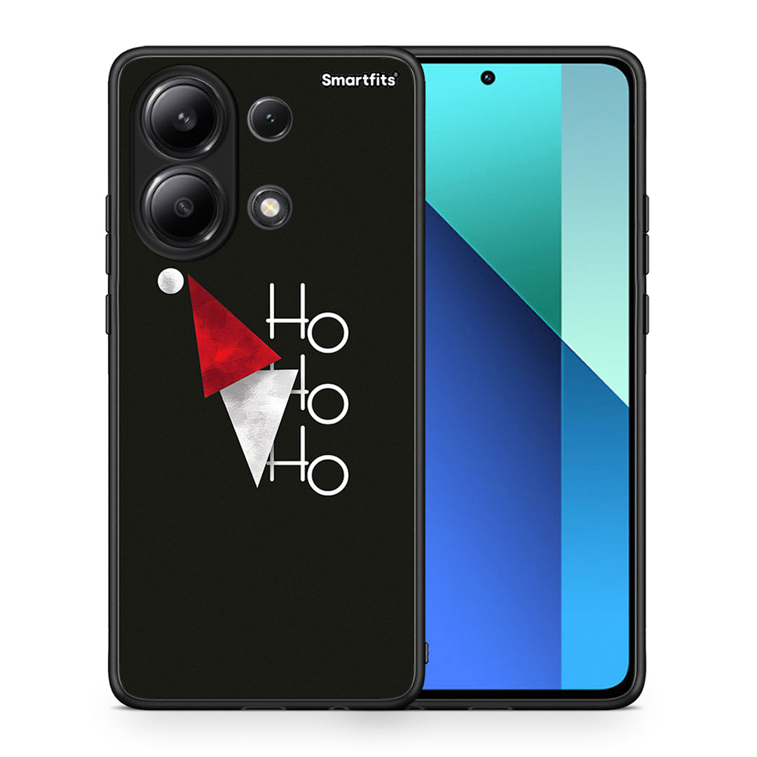 Θήκη Xiaomi Redmi Note 13 4G Minimal Christmas από τη Smartfits με σχέδιο στο πίσω μέρος και μαύρο περίβλημα | Xiaomi Redmi Note 13 4G Minimal Christmas case with colorful back and black bezels