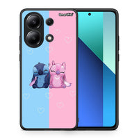 Thumbnail for Θήκη Xiaomi Redmi Note 13 4G Stitch And Angel από τη Smartfits με σχέδιο στο πίσω μέρος και μαύρο περίβλημα | Xiaomi Redmi Note 13 4G Stitch And Angel case with colorful back and black bezels