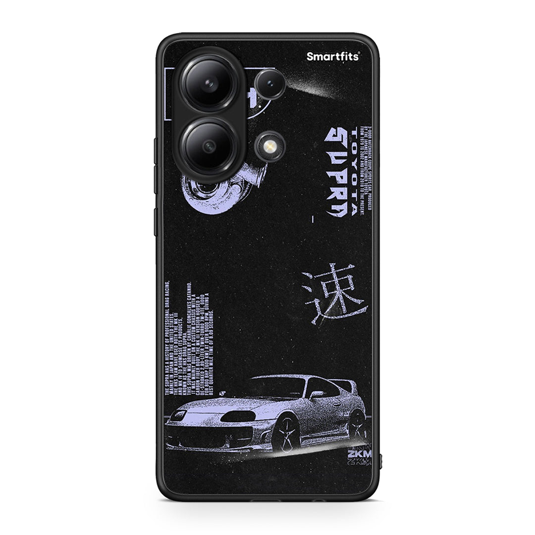 Xiaomi Redmi Note 13 4G Tokyo Drift Θήκη Αγίου Βαλεντίνου από τη Smartfits με σχέδιο στο πίσω μέρος και μαύρο περίβλημα | Smartphone case with colorful back and black bezels by Smartfits