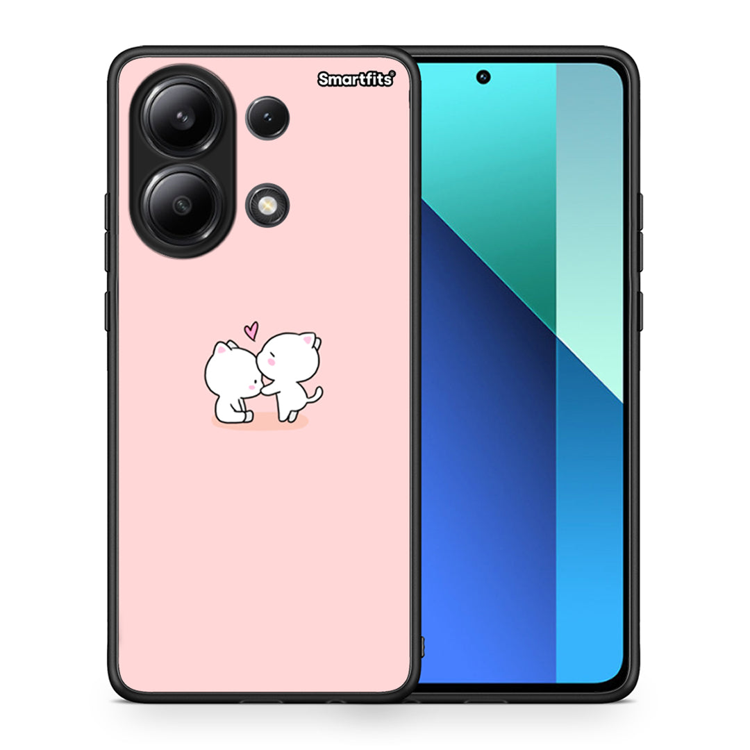 Θήκη Xiaomi Redmi Note 13 4G Love Valentine από τη Smartfits με σχέδιο στο πίσω μέρος και μαύρο περίβλημα | Xiaomi Redmi Note 13 4G Love Valentine case with colorful back and black bezels