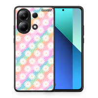 Thumbnail for Θήκη Xiaomi Redmi Note 13 4G White Daisies από τη Smartfits με σχέδιο στο πίσω μέρος και μαύρο περίβλημα | Xiaomi Redmi Note 13 4G White Daisies case with colorful back and black bezels