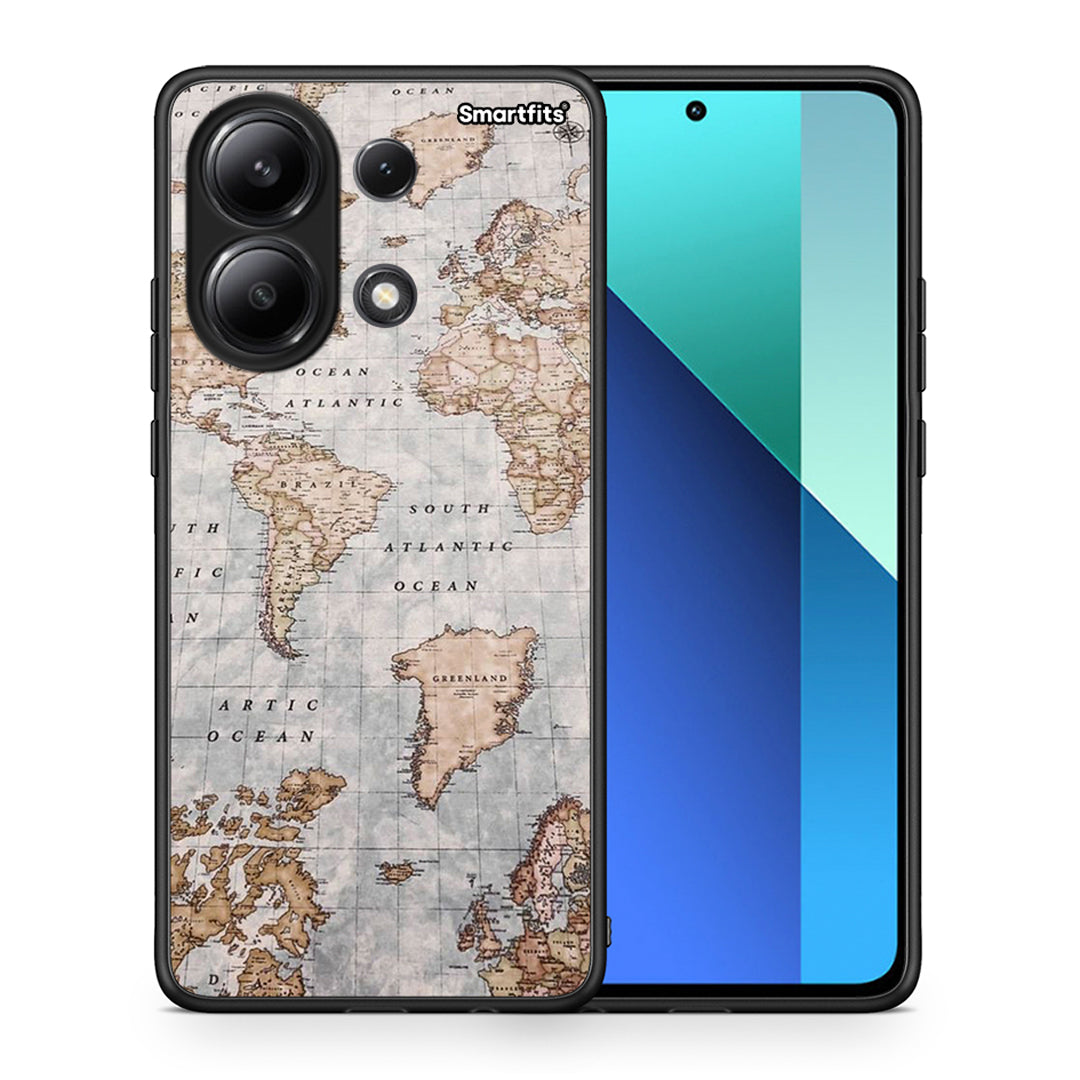 World Map - Xiaomi Redmi Note 13 4G θήκη