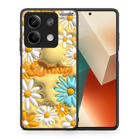 Thumbnail for Θήκη Xiaomi Redmi Note 13 5G Bubble Daisies από τη Smartfits με σχέδιο στο πίσω μέρος και μαύρο περίβλημα | Xiaomi Redmi Note 13 5G Bubble Daisies case with colorful back and black bezels