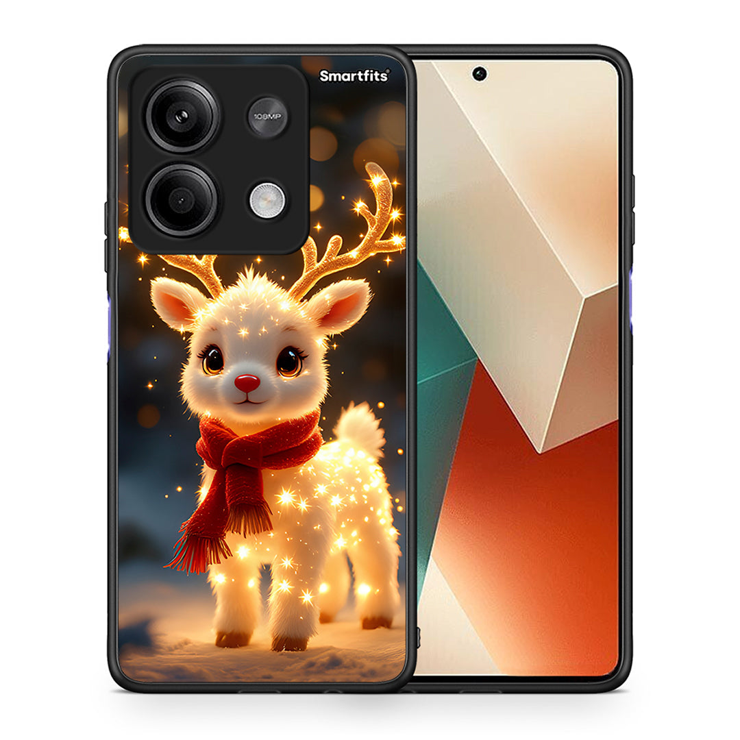 Θήκη Xiaomi Redmi Note 13 5G Christmas Cutie από τη Smartfits με σχέδιο στο πίσω μέρος και μαύρο περίβλημα | Xiaomi Redmi Note 13 5G Christmas Cutie case with colorful back and black bezels