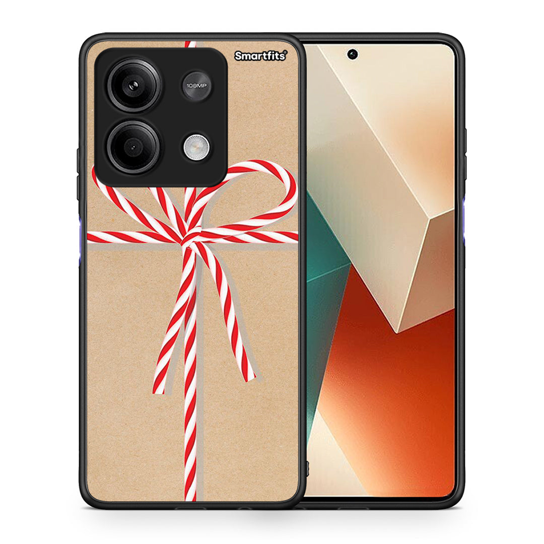 Θήκη Xiaomi Redmi Note 13 5G Christmas Gift από τη Smartfits με σχέδιο στο πίσω μέρος και μαύρο περίβλημα | Xiaomi Redmi Note 13 5G Christmas Gift case with colorful back and black bezels