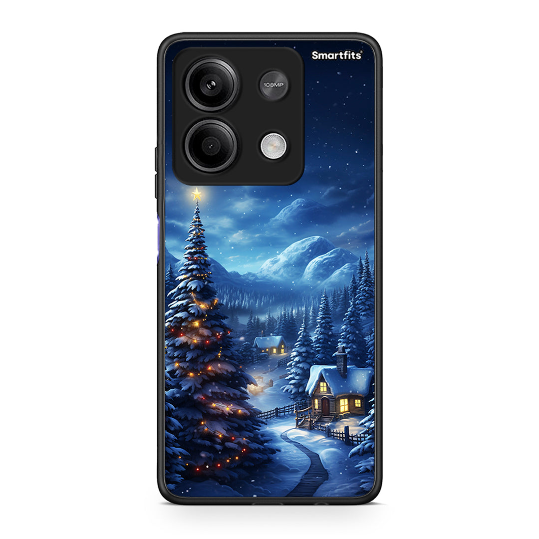 Xiaomi Redmi Note 13 5G Christmas Scenery θήκη από τη Smartfits με σχέδιο στο πίσω μέρος και μαύρο περίβλημα | Smartphone case with colorful back and black bezels by Smartfits