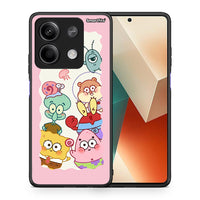 Thumbnail for Θήκη Xiaomi Redmi Note 13 5G Cute Companion από τη Smartfits με σχέδιο στο πίσω μέρος και μαύρο περίβλημα | Xiaomi Redmi Note 13 5G Cute Companion case with colorful back and black bezels