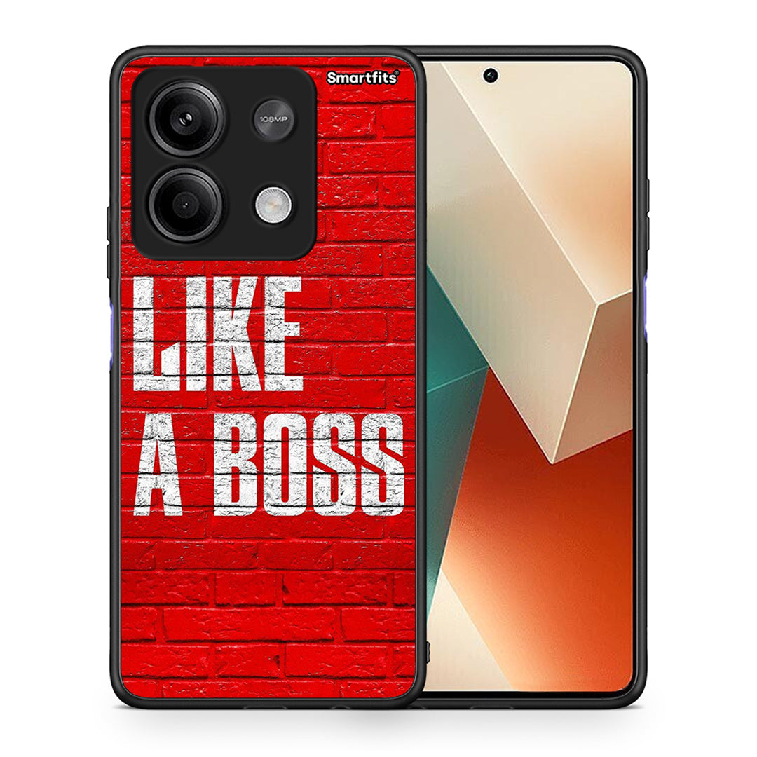 Θήκη Xiaomi Redmi Note 13 5G Like A Boss από τη Smartfits με σχέδιο στο πίσω μέρος και μαύρο περίβλημα | Xiaomi Redmi Note 13 5G Like A Boss case with colorful back and black bezels