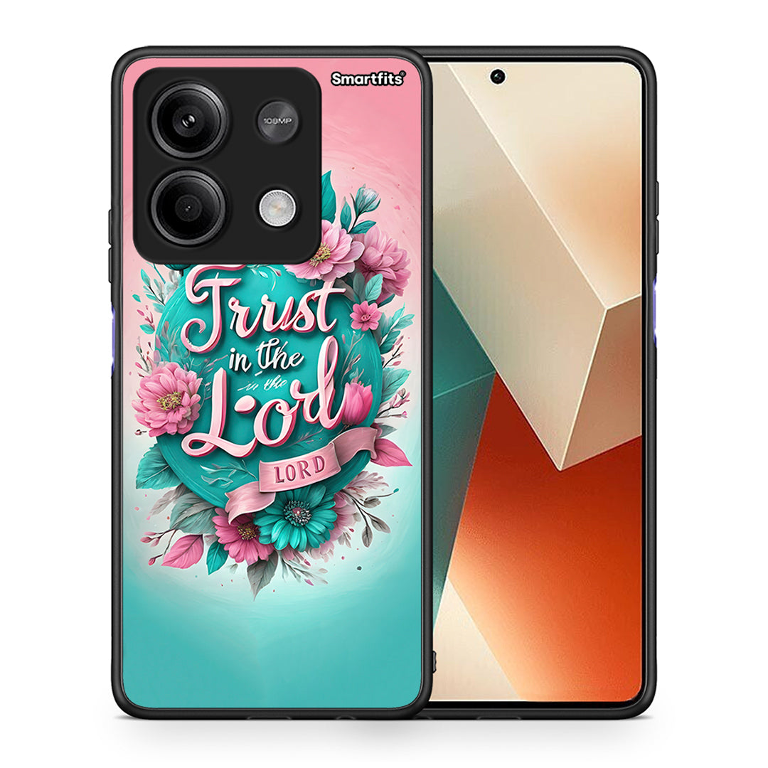 Θήκη Xiaomi Redmi Note 13 5G Lord Trust από τη Smartfits με σχέδιο στο πίσω μέρος και μαύρο περίβλημα | Xiaomi Redmi Note 13 5G Lord Trust case with colorful back and black bezels