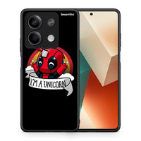 Thumbnail for Θήκη Xiaomi Redmi Note 13 5G Unicorn Deadpool από τη Smartfits με σχέδιο στο πίσω μέρος και μαύρο περίβλημα | Xiaomi Redmi Note 13 5G Unicorn Deadpool case with colorful back and black bezels