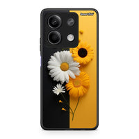 Thumbnail for Xiaomi Redmi Note 13 5G Yellow Daisies θήκη από τη Smartfits με σχέδιο στο πίσω μέρος και μαύρο περίβλημα | Smartphone case with colorful back and black bezels by Smartfits