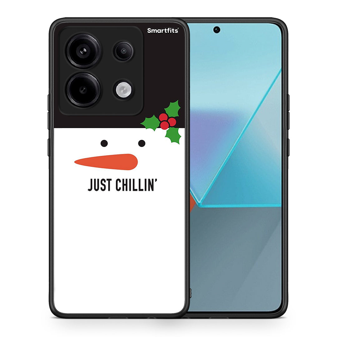 Θήκη Xiaomi Redmi Note 13 Pro 5G Christmas Chillin από τη Smartfits με σχέδιο στο πίσω μέρος και μαύρο περίβλημα | Xiaomi Redmi Note 13 Pro 5G Christmas Chillin case with colorful back and black bezels