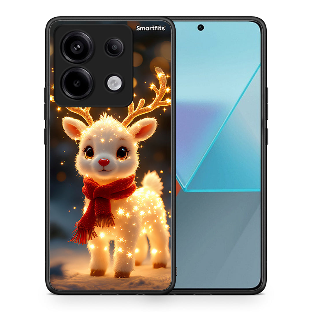 Θήκη Xiaomi Redmi Note 13 Pro 5G Christmas Cutie από τη Smartfits με σχέδιο στο πίσω μέρος και μαύρο περίβλημα | Xiaomi Redmi Note 13 Pro 5G Christmas Cutie case with colorful back and black bezels