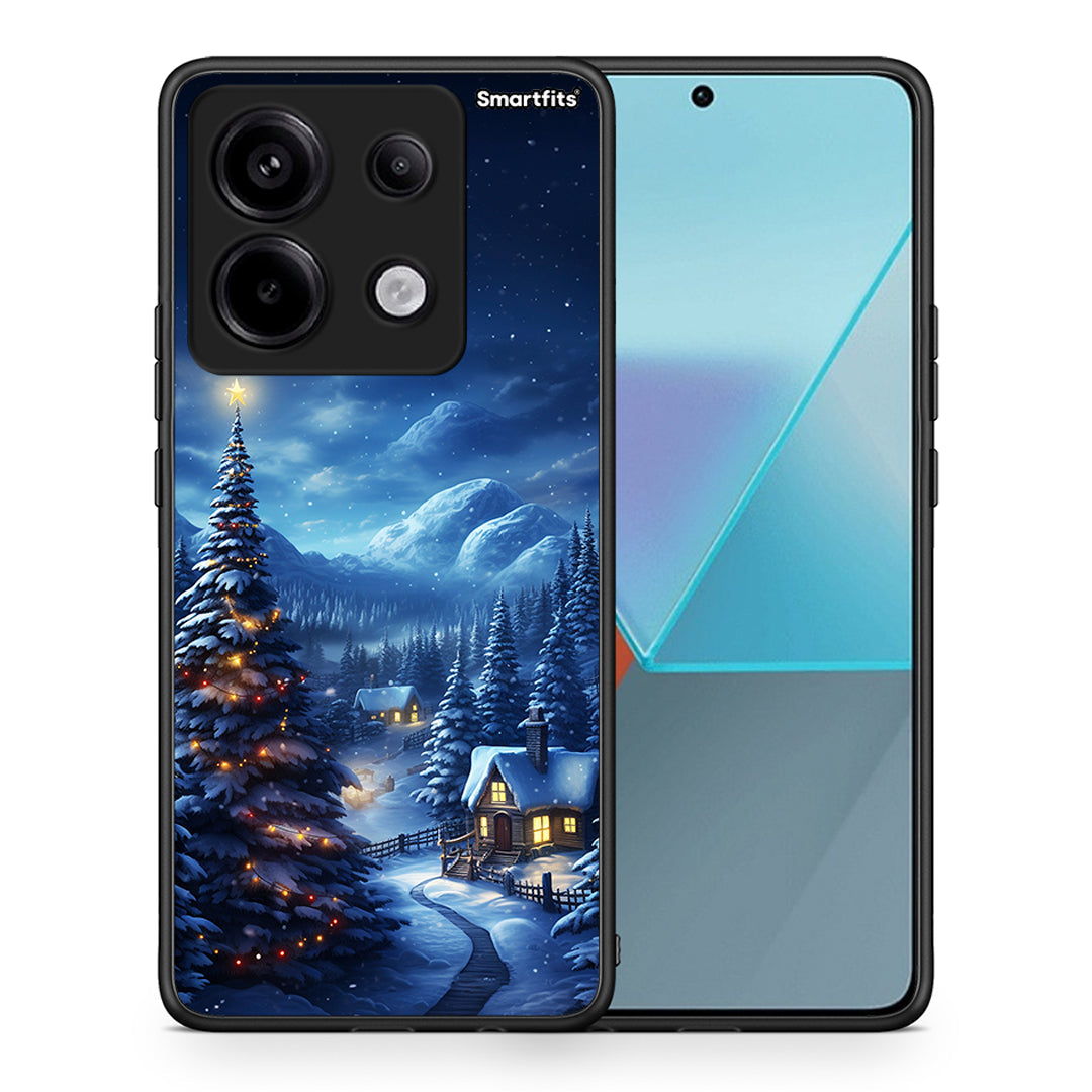 Θήκη Xiaomi Redmi Note 13 Pro 5G Christmas Scenery από τη Smartfits με σχέδιο στο πίσω μέρος και μαύρο περίβλημα | Xiaomi Redmi Note 13 Pro 5G Christmas Scenery case with colorful back and black bezels