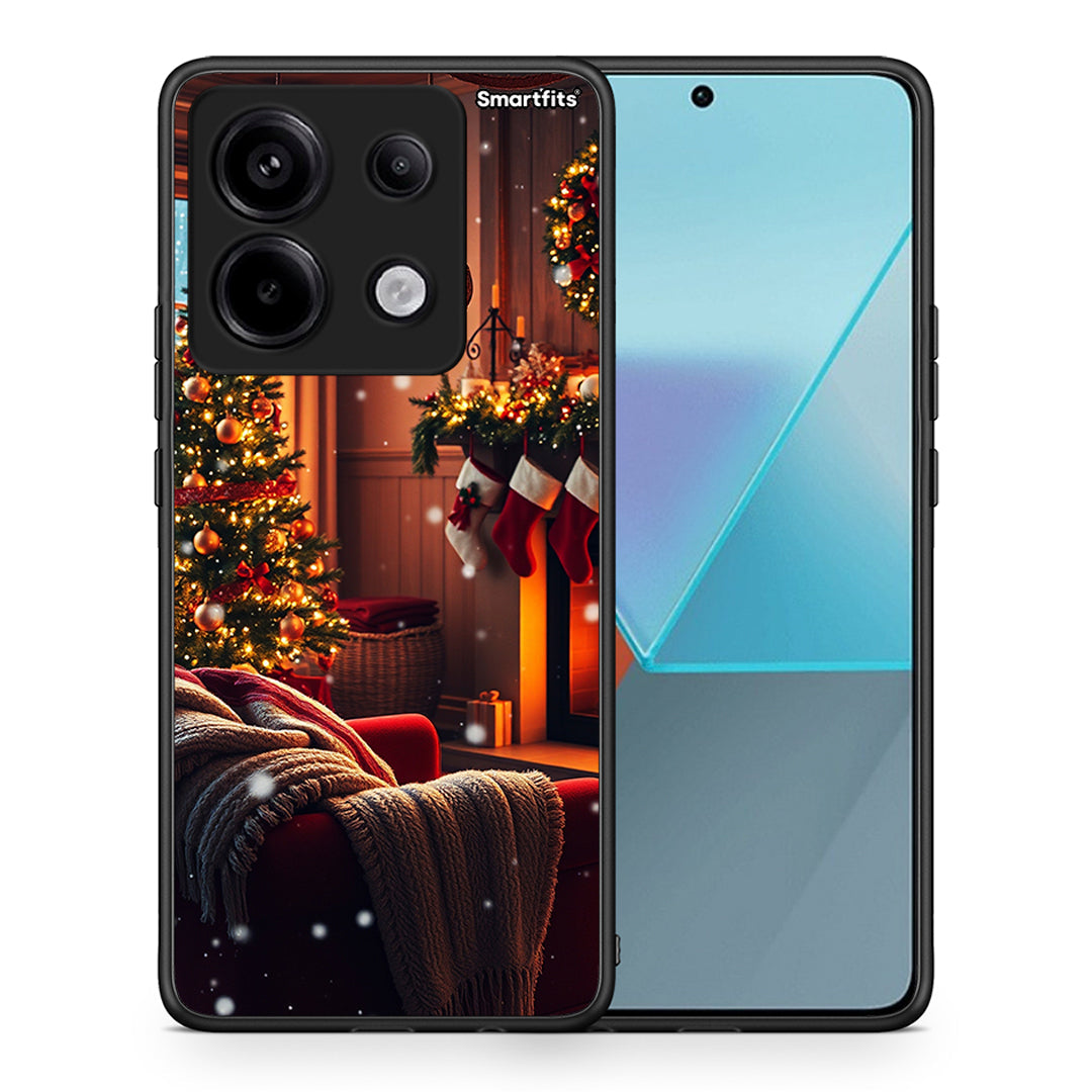 Θήκη Xiaomi Redmi Note 13 Pro 5G Home For Christmas από τη Smartfits με σχέδιο στο πίσω μέρος και μαύρο περίβλημα | Xiaomi Redmi Note 13 Pro 5G Home For Christmas case with colorful back and black bezels