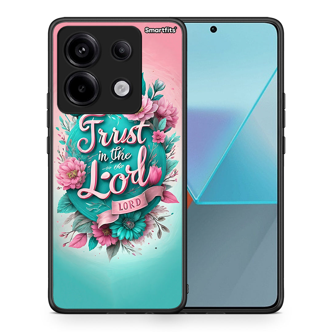 Θήκη Xiaomi Redmi Note 13 Pro 5G Lord Trust από τη Smartfits με σχέδιο στο πίσω μέρος και μαύρο περίβλημα | Xiaomi Redmi Note 13 Pro 5G Lord Trust case with colorful back and black bezels