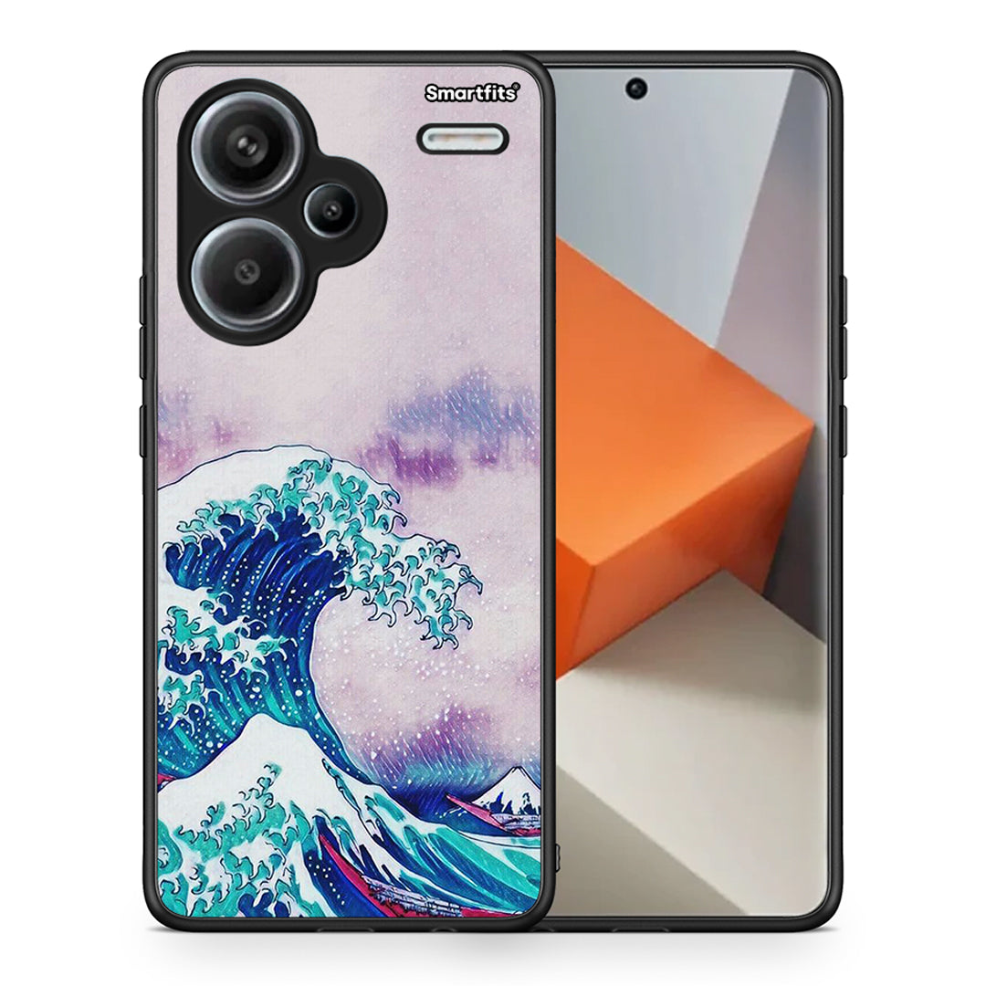 Θήκη Xiaomi Redmi Note 13 Pro Plus 5G Blue Waves από τη Smartfits με σχέδιο στο πίσω μέρος και μαύρο περίβλημα | Xiaomi Redmi Note 13 Pro Plus 5G Blue Waves case with colorful back and black bezels