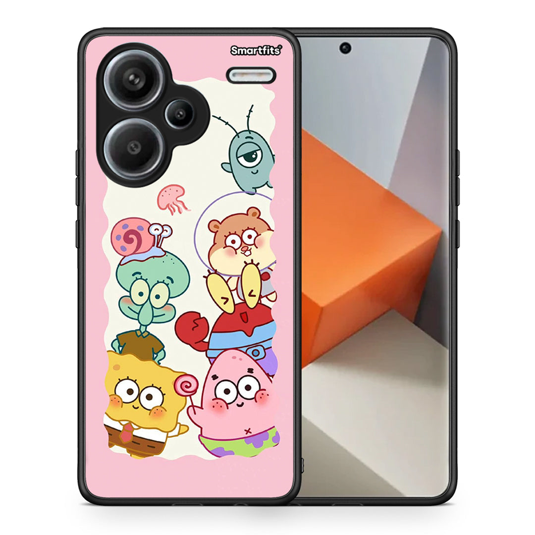 Θήκη Xiaomi Redmi Note 13 Pro Plus 5G Cute Companion από τη Smartfits με σχέδιο στο πίσω μέρος και μαύρο περίβλημα | Xiaomi Redmi Note 13 Pro Plus 5G Cute Companion case with colorful back and black bezels