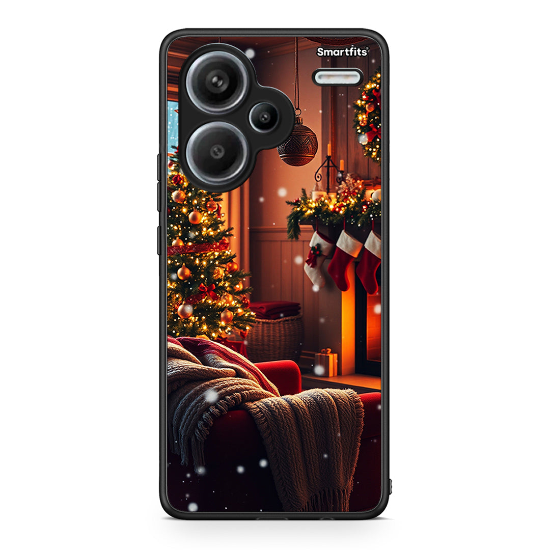 Xiaomi Redmi Note 13 Pro Plus 5G Home For Christmas θήκη από τη Smartfits με σχέδιο στο πίσω μέρος και μαύρο περίβλημα | Smartphone case with colorful back and black bezels by Smartfits